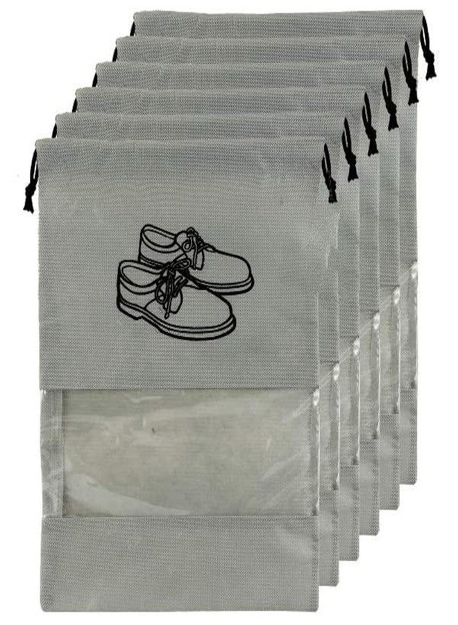 ديلشور حقيبة أحذية دييلشور للسفر والتخزين، منظم سفر للنساء والرجال، مقاومة للماء، إكسسوارات سفر، منظم أحذية، حقائب أحذية، أغطية لمستلزمات السفر الأساسية (عبوة من قطعتين) - Image 4